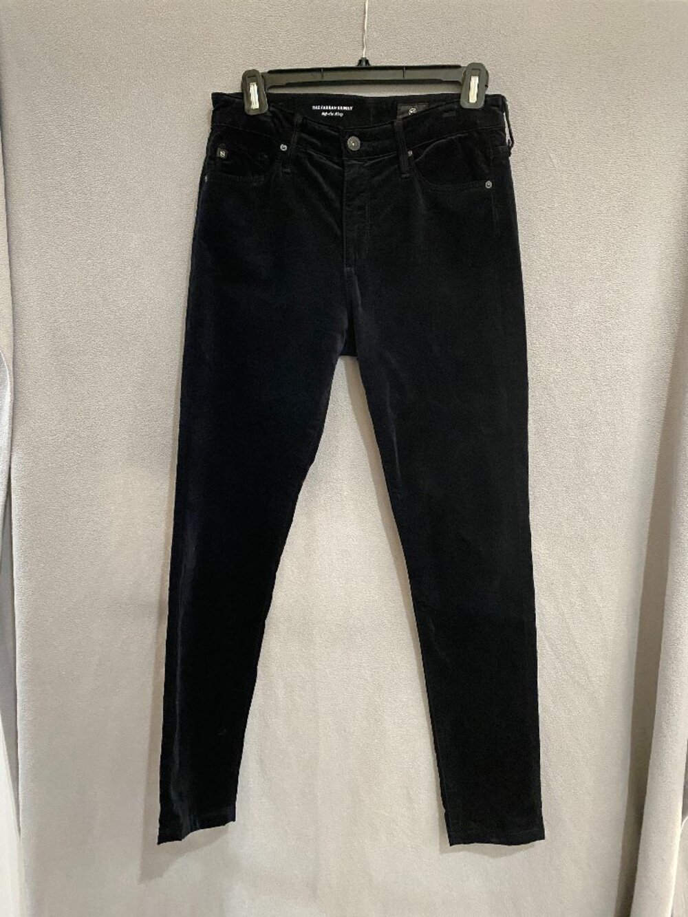 AG Adriano Goldschmied Farrah Skinny Black High Rise Jeans 27R